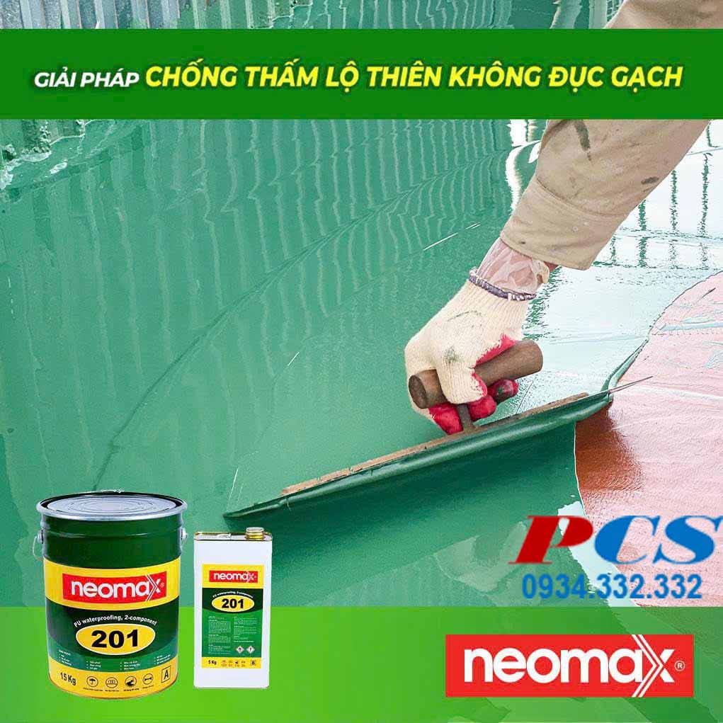 2. Neomax 201 – Giải pháp chống thấm không cần đục gạch